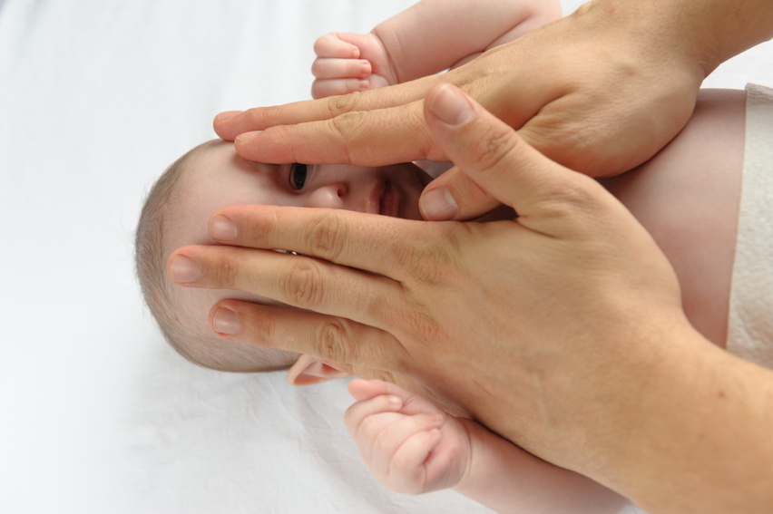 Baby face massage