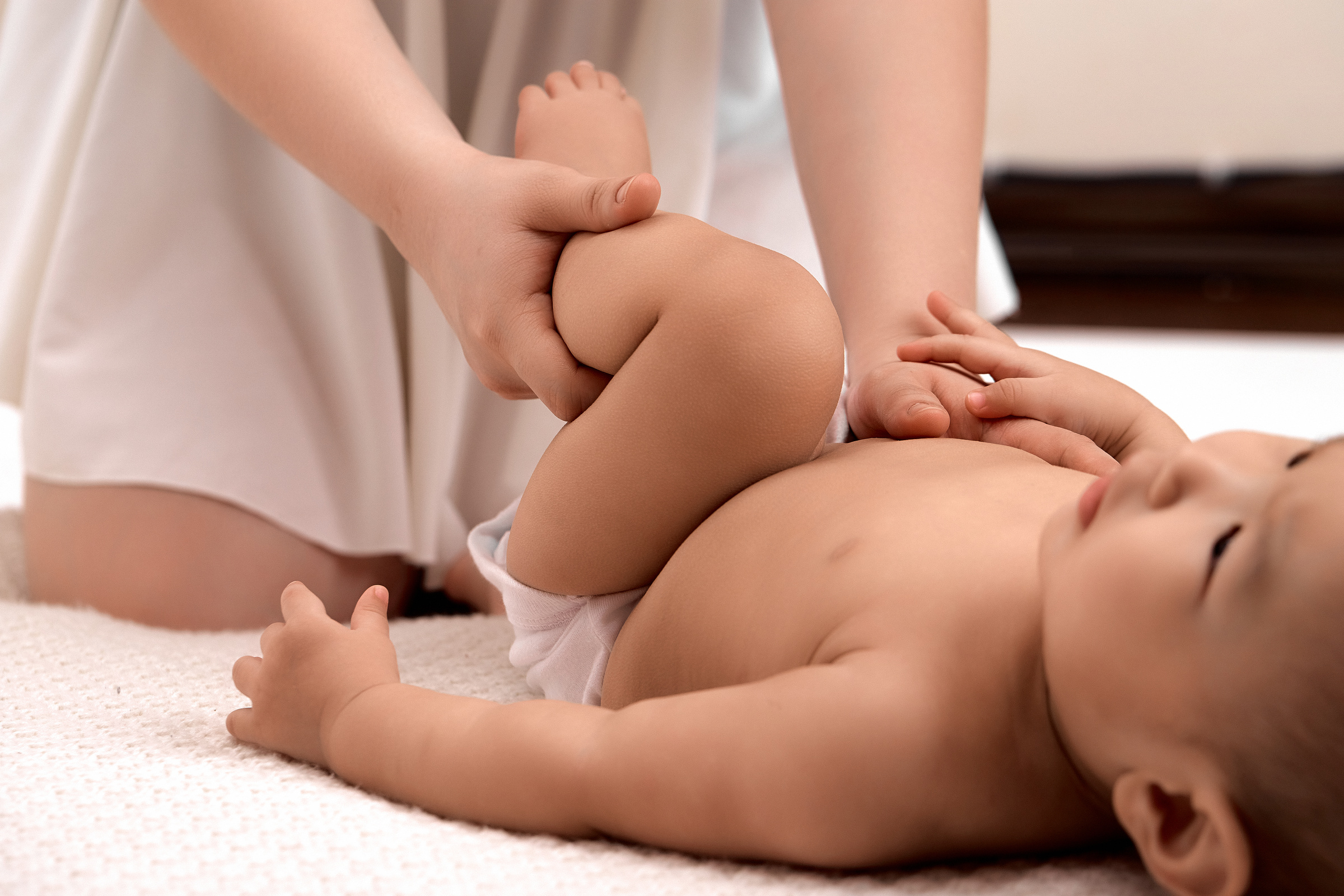 Cute Baby Getting a Massage